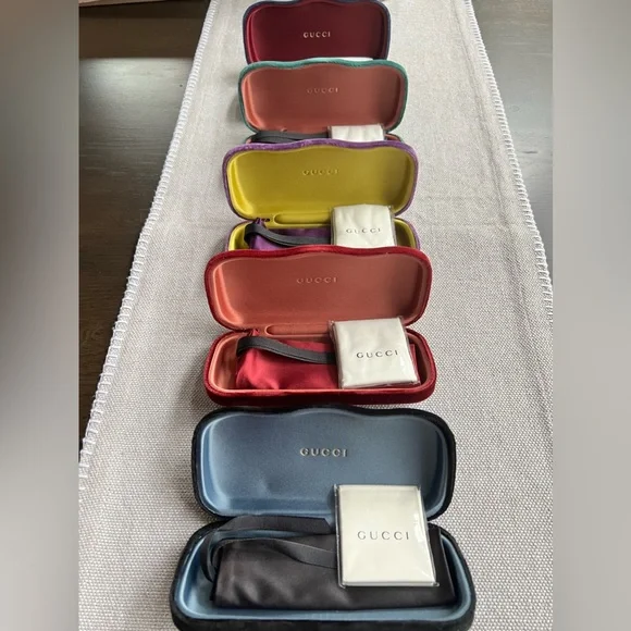 GUCCI Sunglass Velvet Case w/ Silk Dust Bag & Cleaning cloth. NEW! - Picture 3 of 13